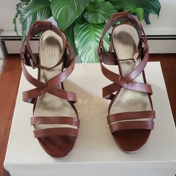 COACH Macy Vachetta Cowboy Wedge - Picture 2 of 7